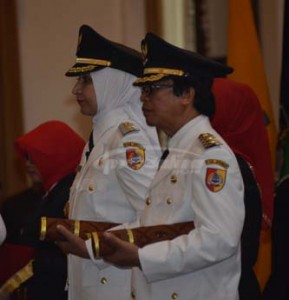 FAIDA-MUQIT ARIEF SAAT PELANTIKAN