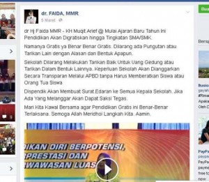 JANJI BUPATI PENDIDIKAN GRATIS