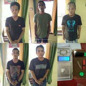 Para tersangka pengedar dan bandar narkoba